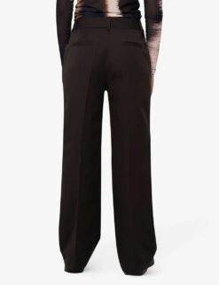 Germaine Straight-leg Mid-rise Recycled-polyester Trousers 10 Germaine Straight-leg Mid-rise Recycled-polyester Trousers -Closet By She R04110106 MUSTANG ALT03