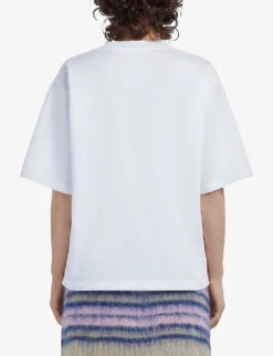 Marni Graphic-print Cotton-jersey T-shirt -Closet By She R04110608 LILYWHITE ALT03