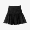 Sandro Ruffled Linen-blend Mini Skirt