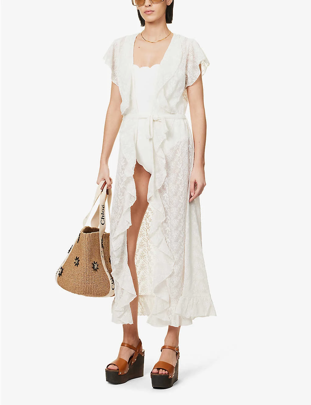 Melissa Odabash Brianna Frilled-trim Woven Midi Dress 4 Melissa Odabash Brianna Frilled-trim Woven Midi Dress - Image 2