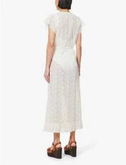 Melissa Odabash Brianna Frilled-trim Woven Midi Dress 10 Melissa Odabash Brianna Frilled-trim Woven Midi Dress -Closet By She R04111502 WHITE ALT03