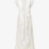 Melissa Odabash Brianna Frilled-trim Woven Midi Dress -Closet By She R04111502 WHITE M