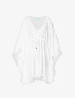 Melissa Odabash Isabelle Scalloped-trim Relaxed-fit Woven Cover-up