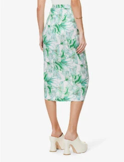 Melissa Odabash Pareo Leaf-print Woven Sarong -Closet By She R04111520 PALM ALT03