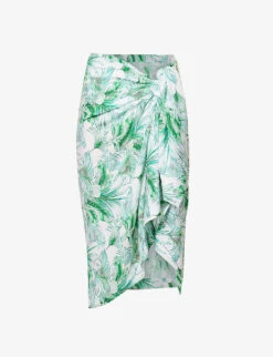 Melissa Odabash Pareo Leaf-print Woven Sarong