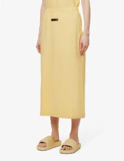 ESSENTIALS Cotton Midi Skirt -Closet By She R04111612 LIGHTTUSCAN ALT02