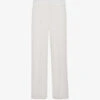CLAUDIE PIERLOT Plume Satin-waist Straight-leg Woven Trousers -Closet By She R04113190 NATURELS M