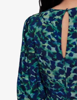 Whistles Ink Cheetah-print Woven Midi Dress -Closet By She R04116370 MULTICOLOURED ALT04