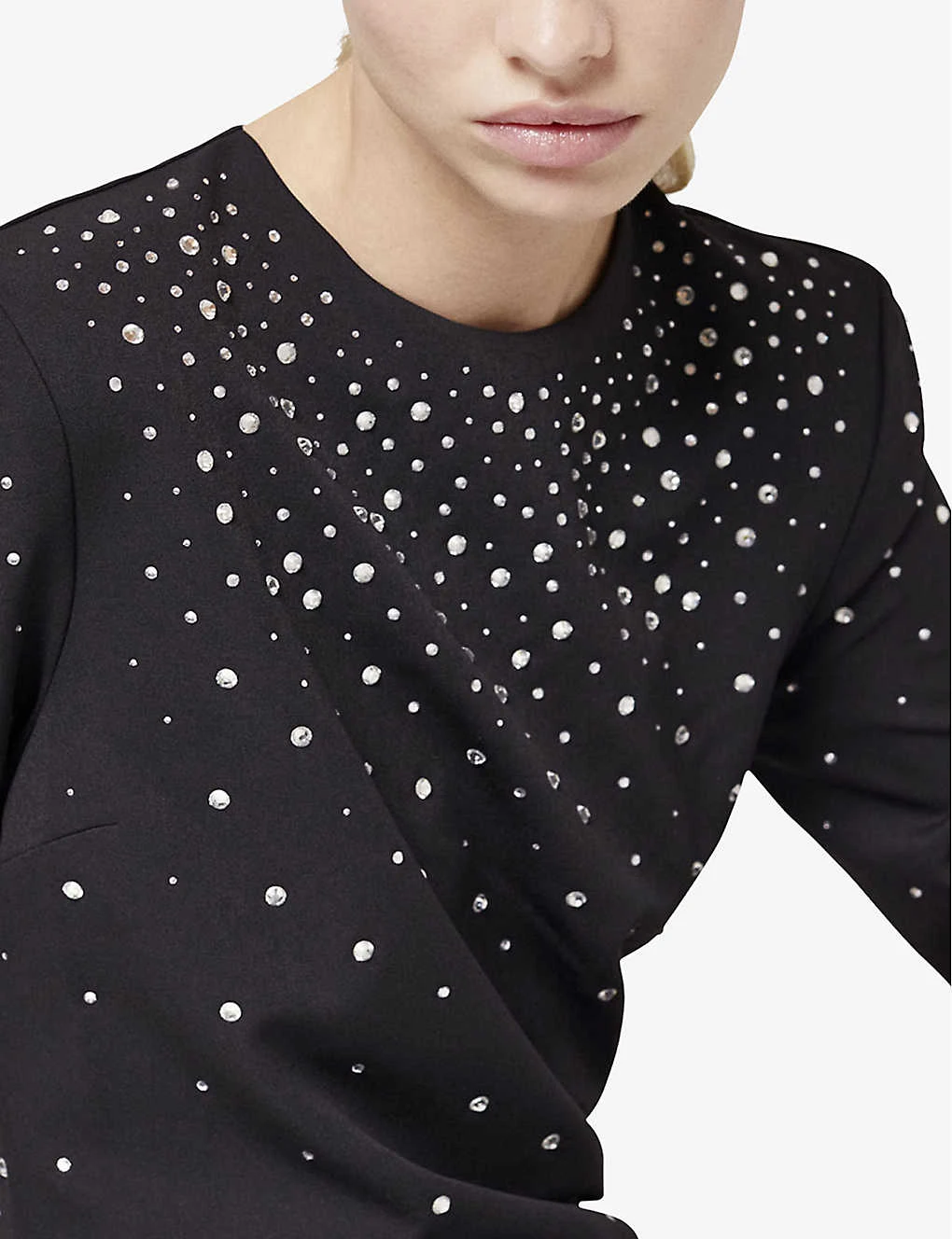 THE KOOPLES Rhinestone-embellished Woven Mini Dress 5 THE KOOPLES Rhinestone-embellished Woven Mini Dress - Image 3