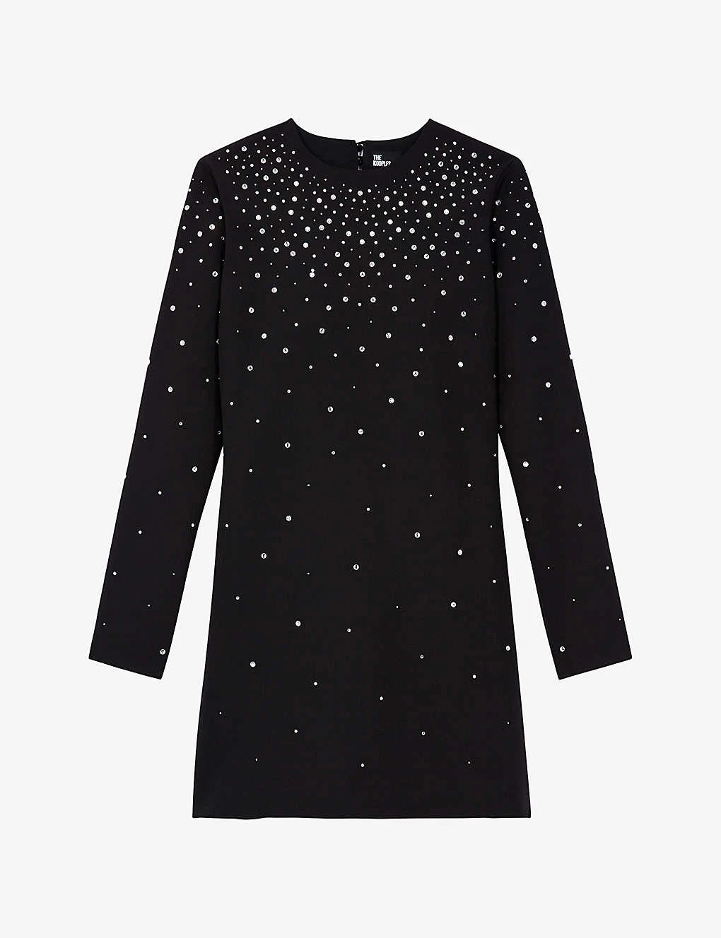 THE KOOPLES Rhinestone-embellished Woven Mini Dress 3 THE KOOPLES Rhinestone-embellished Woven Mini Dress