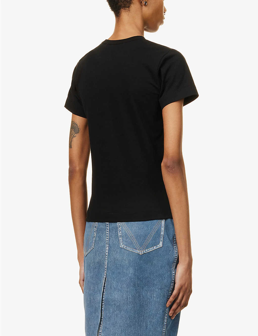 Comme Des Garçons Play Heart-appliqué Slim-fit Cotton-jersey Top 6 Comme Des Garçons Play Heart-appliqué Slim-fit Cotton-jersey Top - Image 4