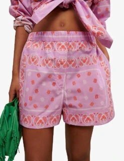 Maje Paisley Print Cotton Shorts -Closet By She R04127660 ROSES ALT04