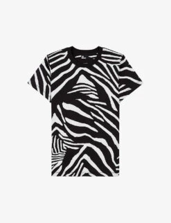 THE KOOPLES Zebra-print Cotton T-shirt