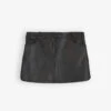 THE KOOPLES Side-spit Leather Mini Skirt -Closet By She R04127964 BLA01 M