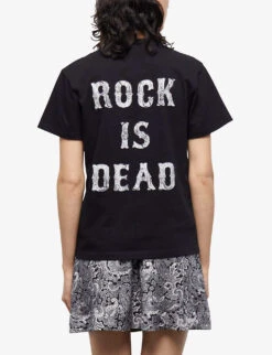 THE KOOPLES Graphic-print Crew-neck Cotton T-shirt 10 THE KOOPLES Graphic-print Crew-neck Cotton T-shirt -Closet By She R04129082 BLA01 ALT03