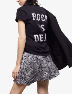 THE KOOPLES Graphic-print Crew-neck Cotton T-shirt 11 THE KOOPLES Graphic-print Crew-neck Cotton T-shirt -Closet By She R04129082 BLA01 ALT04