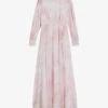 Ted Baker Huron Blouson-sleeve Recycled-polyester Maxi Dress -Closet By She R04129694 PINK M