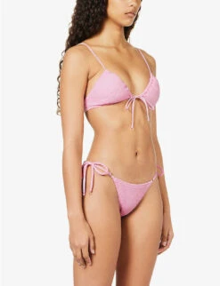 Seafolly Sea Dive Textured Triangle Bikini Top -Closet By She R04131526 PARFAITPINK ALT02