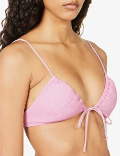 Seafolly Sea Dive Textured Triangle Bikini Top -Closet By She R04131526 PARFAITPINK ALT04