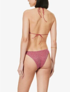 OSEREE Lumière Metallic-weave Bikini Set -Closet By She R04132768 RASPBERRY ALT02