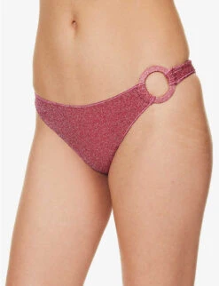 OSEREE Lumière Metallic-weave Bikini Set -Closet By She R04132768 RASPBERRY ALT03