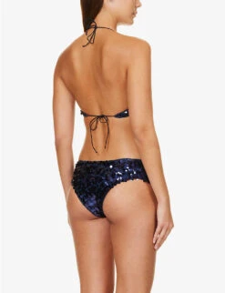 OSEREE Sequin-embellished Mid-rise Bikini Set -Closet By She R04132780 BLUENAVY ALT02