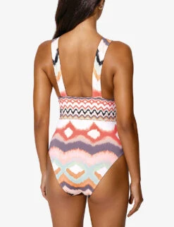 By Malina Alvina Graphic-print Stretch-recycled Nylon Swimsuit -Closet By She R04133193 WATERCOLOUR ALT03