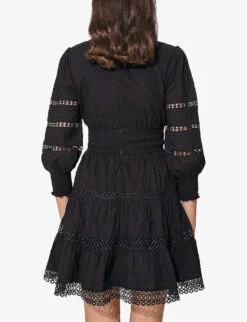 By Malina Inez V-neck Cotton Mini Dress 10 By Malina Inez V-neck Cotton Mini Dress -Closet By She R04133207 BLACK ALT03