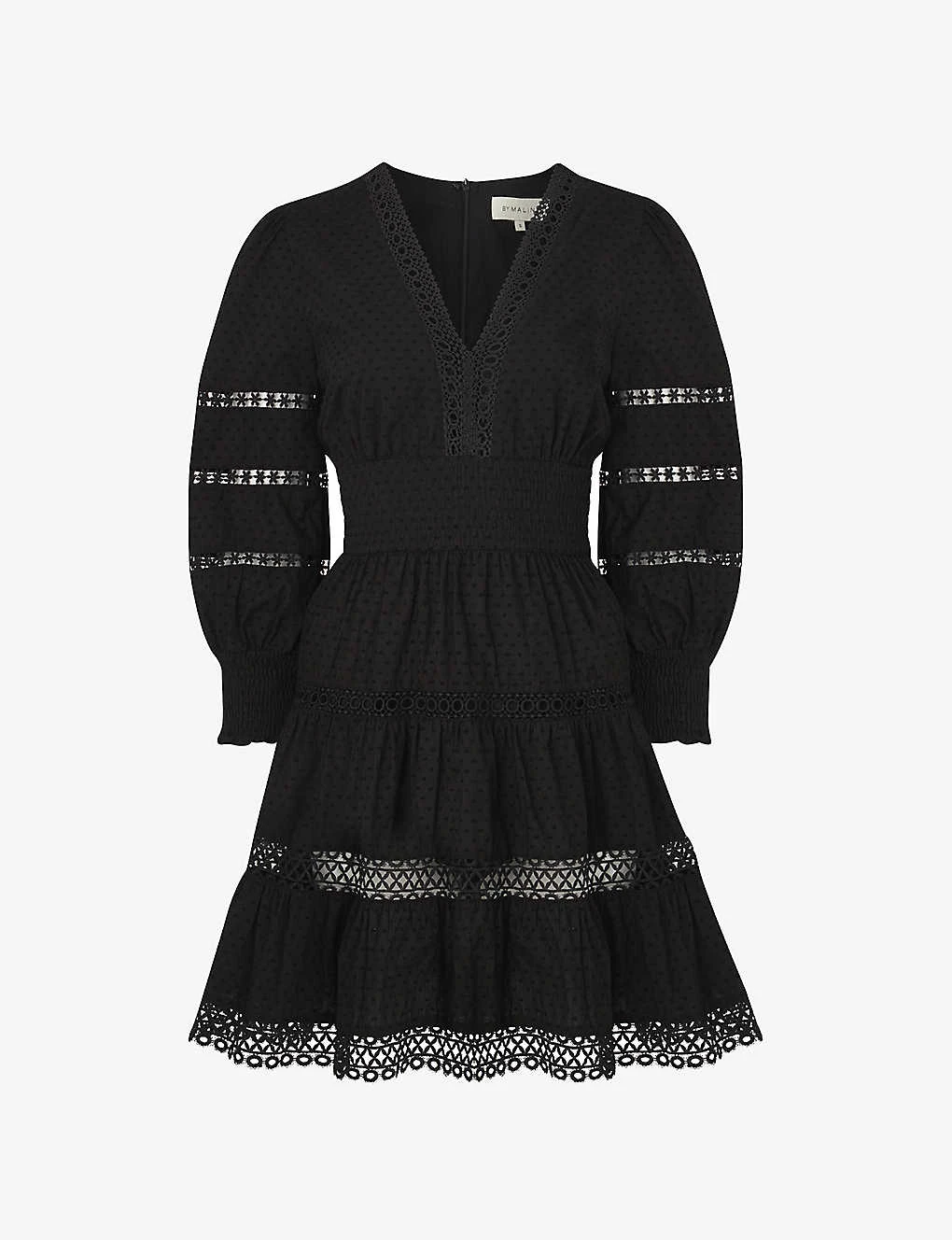 By Malina Inez V-neck Cotton Mini Dress 3 By Malina Inez V-neck Cotton Mini Dress