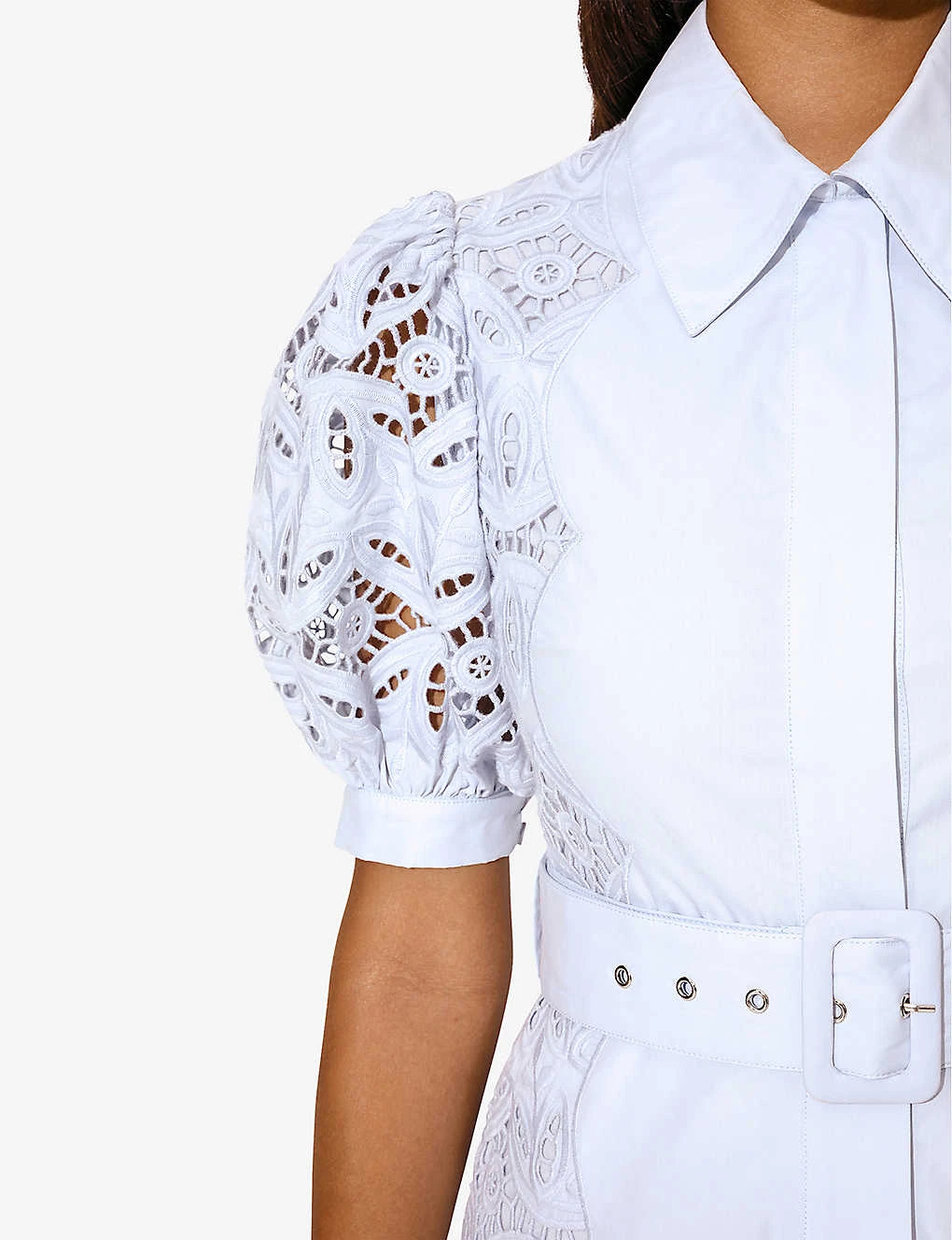 By Malina Stella Lace-embellished Cotton Mini Dress 7 By Malina Stella Lace-embellished Cotton Mini Dress - Image 5