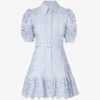 By Malina Stella Lace-embellished Cotton Mini Dress 2 By Malina Stella Lace-embellished Cotton Mini Dress -Closet By She R04133234 SKYBLUE M