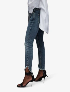 AllSaints Dax Skinny-leg Mid-rise Jeans -Closet By She R04134487 HUNTERBLUE ALT02