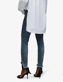 AllSaints Dax Skinny-leg Mid-rise Jeans -Closet By She R04134487 HUNTERBLUE ALT03