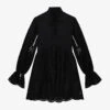 THE KOOPLES Ruched-neck Broderie-anglaise Cotton Dress 1 THE KOOPLES Ruched-neck Broderie-anglaise Cotton Dress -Closet By She R04134643 BLA01 M