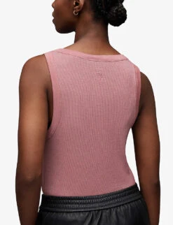 AllSaints Rina Round-neck Stretch-woven Tank Top -Closet By She R04134780 SOFTPINK ALT03