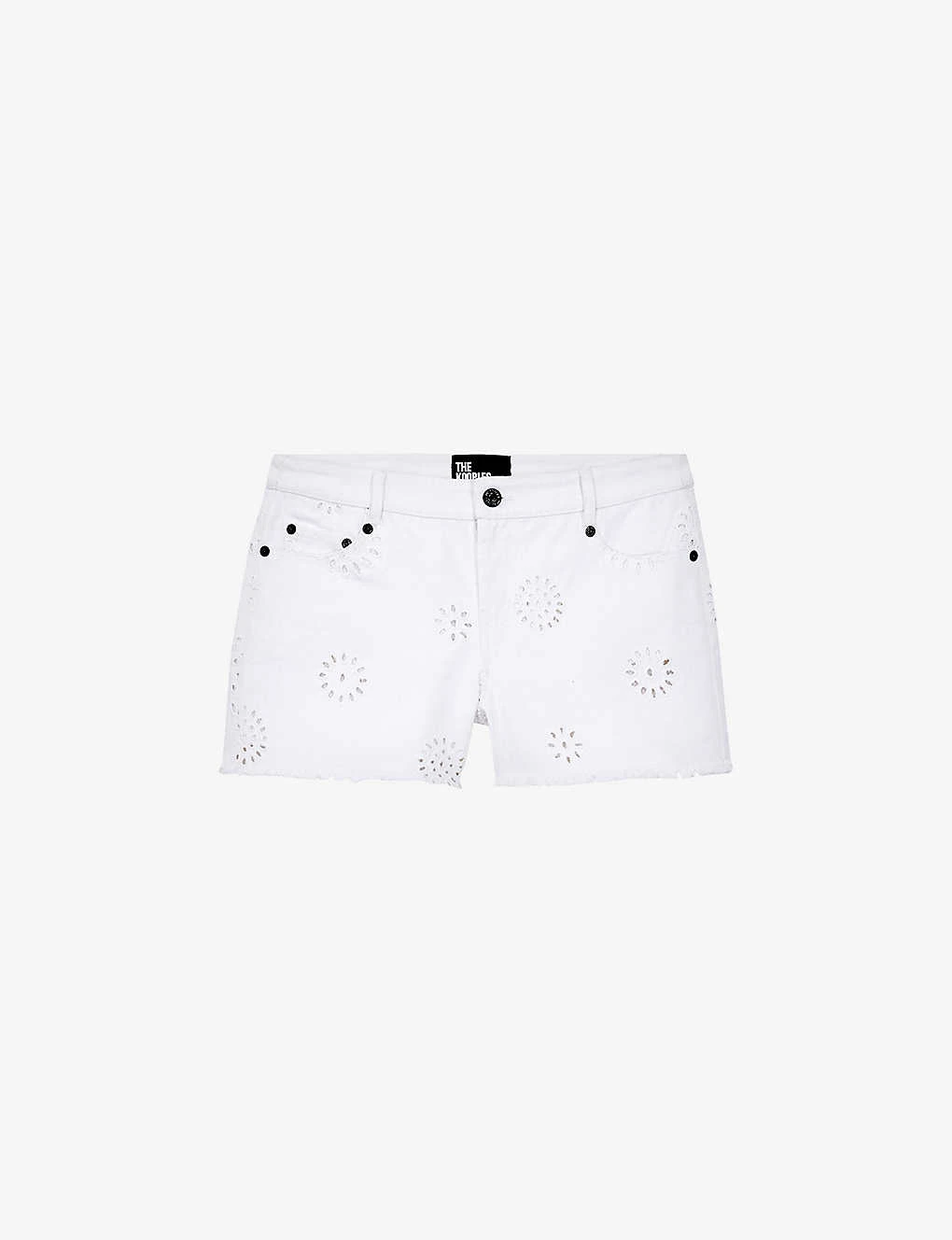 THE KOOPLES Embroidered Cut-off Denim Shorts 3 THE KOOPLES Embroidered Cut-off Denim Shorts