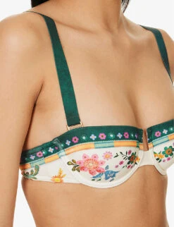 Zimmermann Ginger Floral-print Balconette Bikini Top -Closet By She R04136571 CREAMMULTI ALT03