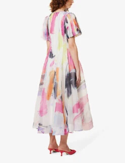 Nova Abstract-print Pleated Maxi Dress -Closet By She R04136625 ABSTRACTSUNSET ALT03