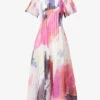 Nova Abstract-print Pleated Maxi Dress -Closet By She R04136625 ABSTRACTSUNSET M