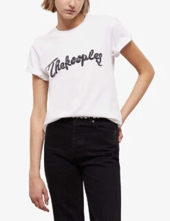 THE KOOPLES Logo-print Regular-fit Cotton T-shirt -Closet By She R04137030 BLA55 ALT02