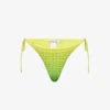 SELF PORTRAIT Crystal-embellished Gradient-pattern Bikini Bottoms -Closet By She R04137718 GREEN M