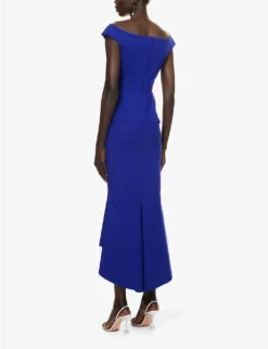 Arilda V-neck Dipped Hem Stretch-woven Midi Dress 11 Arilda V-neck Dipped Hem Stretch-woven Midi Dress -Closet By She R04140671 VIOLET ALT03