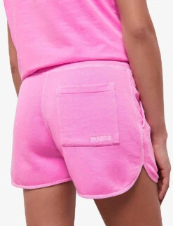 THE KOOPLES Logo-embroidered Mid-rise Cotton Shorts 11 THE KOOPLES Logo-embroidered Mid-rise Cotton Shorts -Closet By She R04140764 PINK1 ALT04