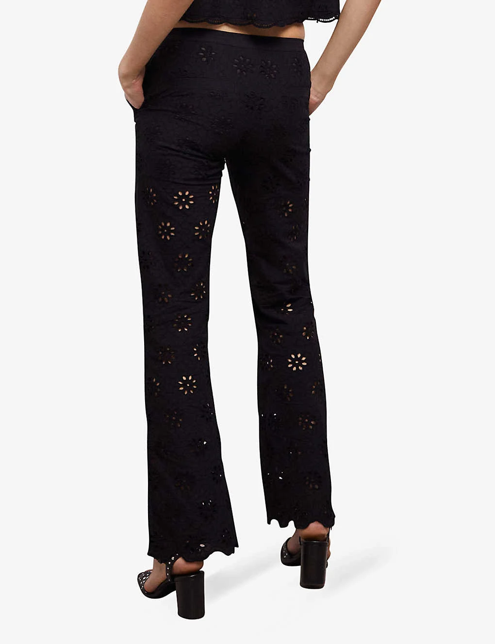 THE KOOPLES Broderie Anglaise Scalloped-hem Cotton Trousers 6 THE KOOPLES Broderie Anglaise Scalloped-hem Cotton Trousers - Image 4