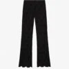 THE KOOPLES Broderie Anglaise Scalloped-hem Cotton Trousers