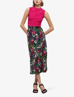 THE KOOPLES Floral-print Woven Midi Skirt -Closet By She R04140789 MU01 ALT01