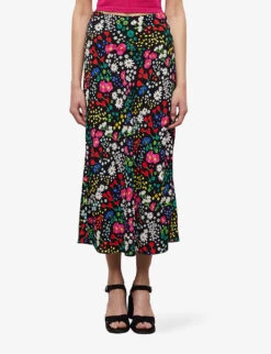 THE KOOPLES Floral-print Woven Midi Skirt -Closet By She R04140789 MU01 ALT02