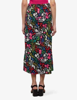 THE KOOPLES Floral-print Woven Midi Skirt -Closet By She R04140789 MU01 ALT03