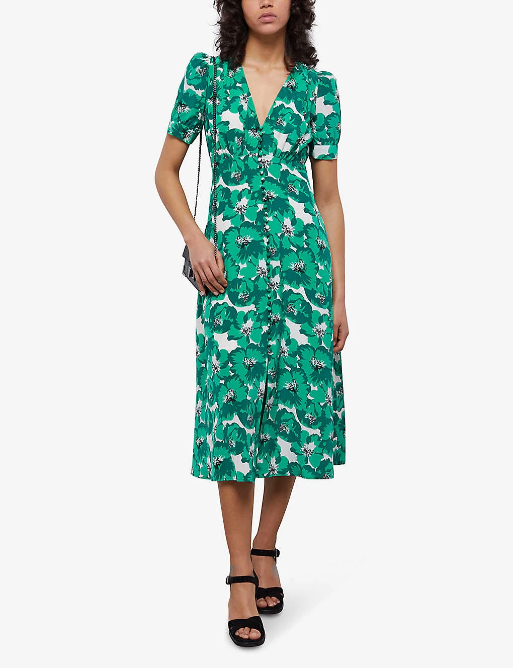 THE KOOPLES Floral-print Silk Midi Dress 4 THE KOOPLES Floral-print Silk Midi Dress - Image 2