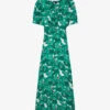 THE KOOPLES Floral-print Silk Midi Dress 1 THE KOOPLES Floral-print Silk Midi Dress -Closet By She R04140790 GRN01 M